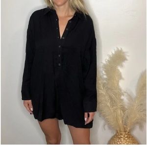 Black Long Sleeve Romper